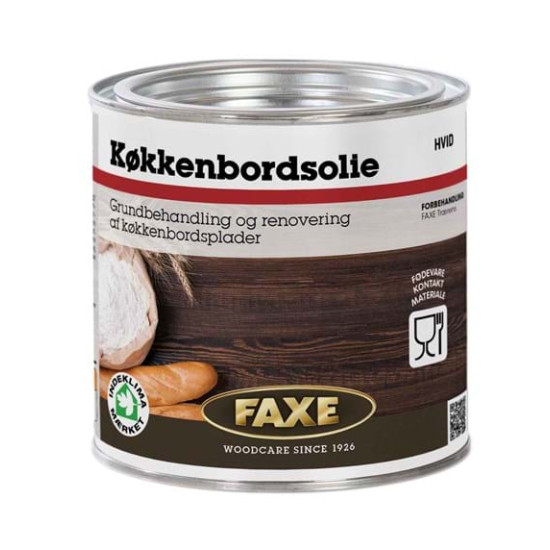 FAXE Køkkenbordsolie, Hvid 0,75 ltr.