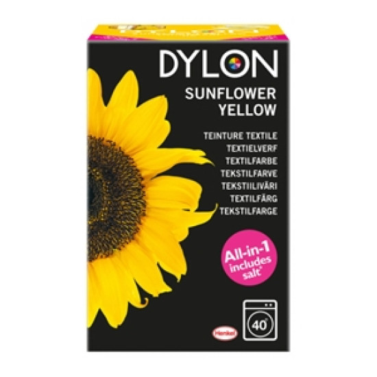 Dylon tekstilfarve sunflower yellow 350 g.