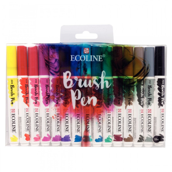 Ecoline Brush Pen Set 15 stk. Basic farver