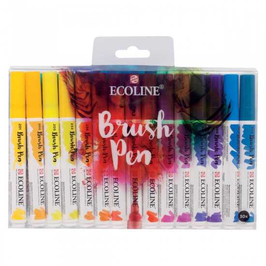 Ecoline Brush Pen Set 30 stk. Basic farver