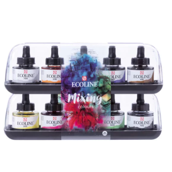 Talens Ecoline mixing watercolor 30 ml. 10 stk.