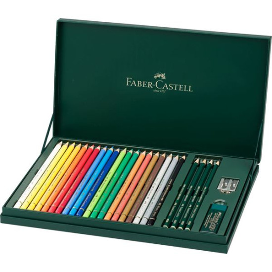 Faber Castell Polychromos farveblyanter gaveæske.