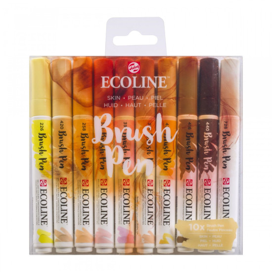 Ecoline Brush Pen Set 10 stk. Skin Tones