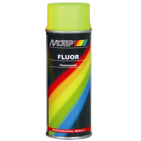 Motip Fluorescerende spray Lak 400 ml. Gul