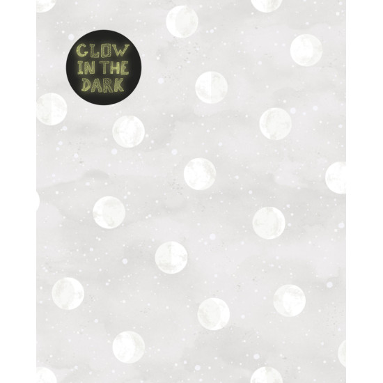 Mini me smart paper måner - Lys grå 399030