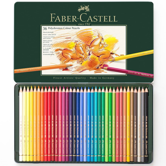 Faber Castell Polychromos farveblyanter tin 36 stk.