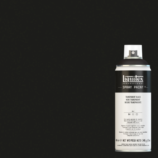 Liquitex Akryl Spraymaling 260 Transparent Black 400 ml.