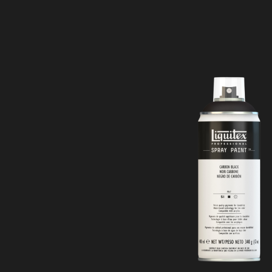 Liquitex Akryl Spraymaling 337 Carbon Black 400 ml.