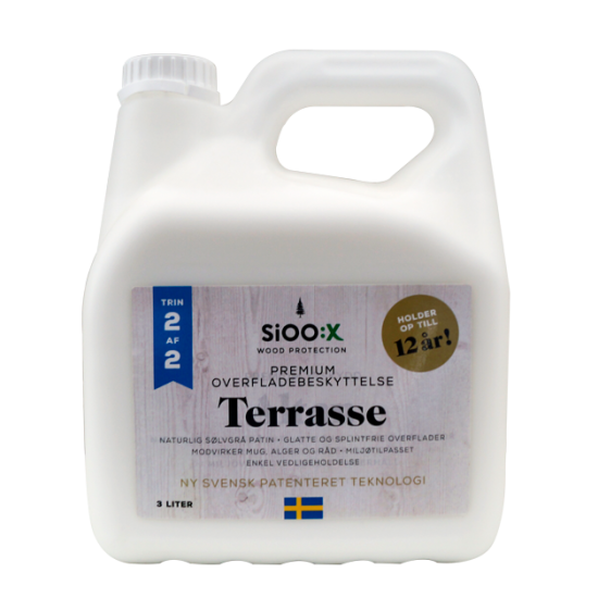 Sioo:x Premium Terrasse - trin 2 af 2, træbeskyttelse, 3 ltr.